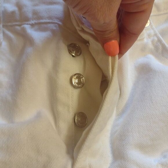 Free People We the Free Makai Denim shirt white distressed size 27 - Picture 4 of 12